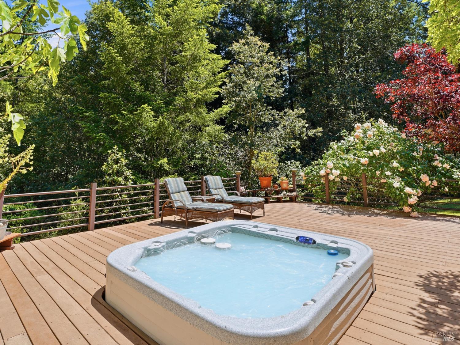 31397 Seaview Road Cazadero, CA 95421 - Photo 29 of 47 a view of a swimming pool with a patio and plants