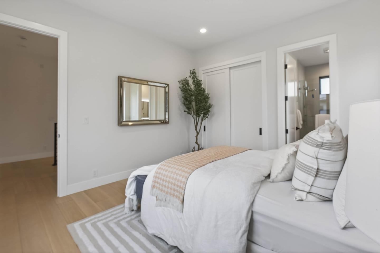 10468 South Stelling Road Cupertino, CA 95014 - Photo 19 of 45 a bedroom with a bed and a painting on the wall