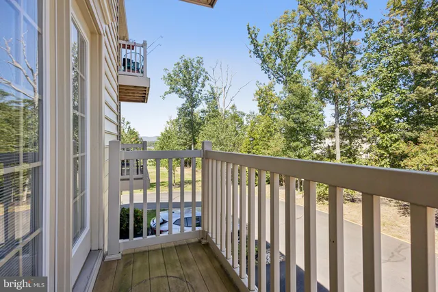 a balcony with outdoor space