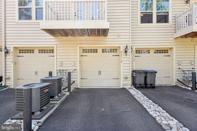 a front view of a building with stairs