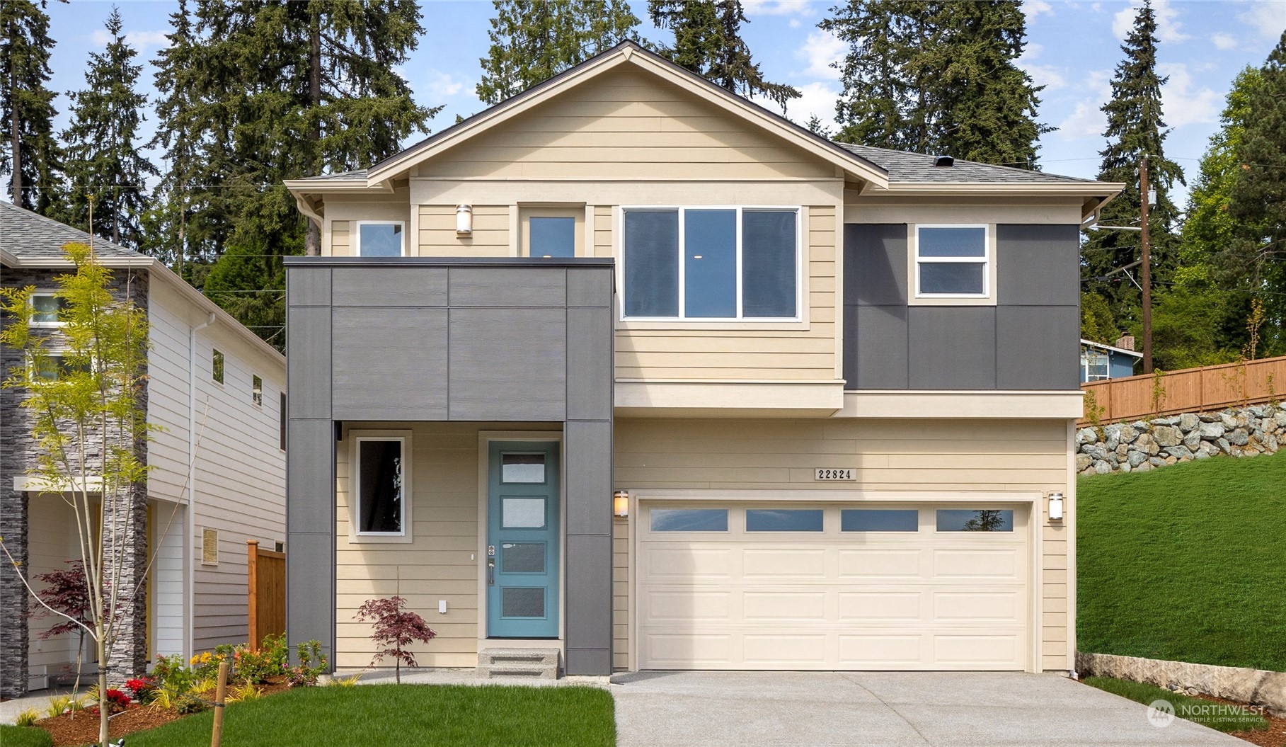 3823 198th Place Southeast Bothell, WA 98012 - Photo 1 of 33 a front view of a house with a yard