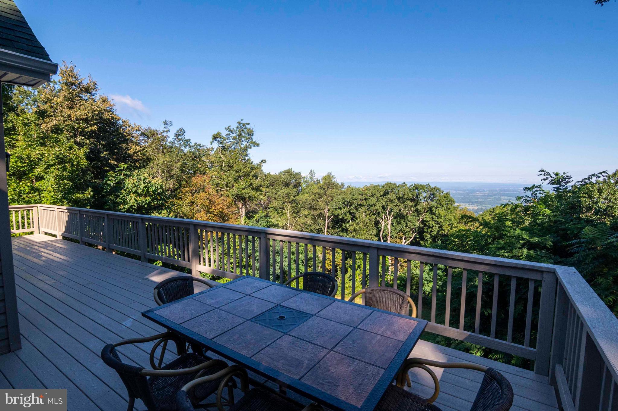 4871 Blue Mountain Road Linden, VA 22642 - Photo 20 of 73 a view of a balcony with wooden floor and outdoor seating