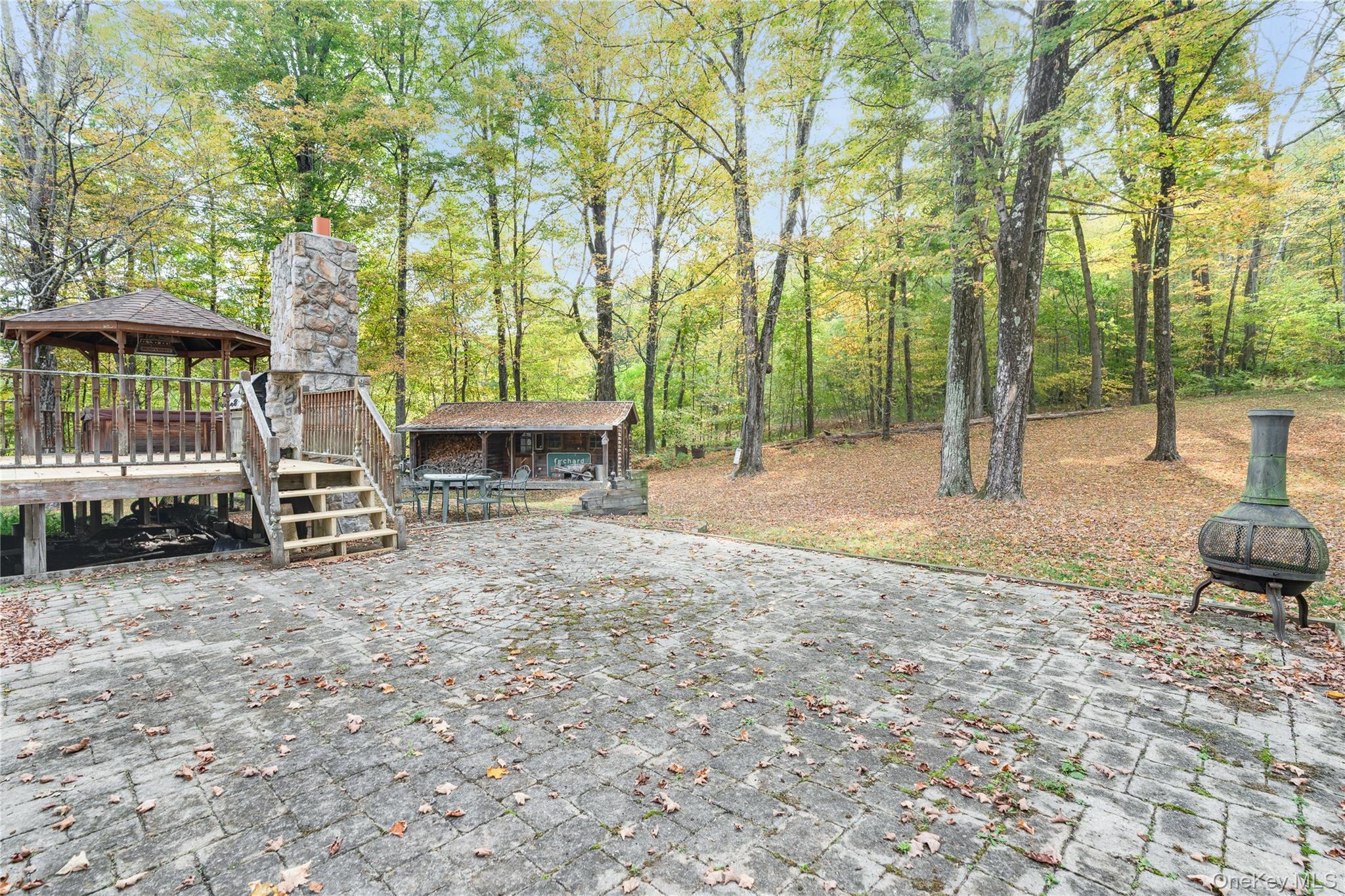 91 Decker Road Ancram, NY 12502 - Photo 25 of 35 a backyard of a house with barbeque oven table and chairs