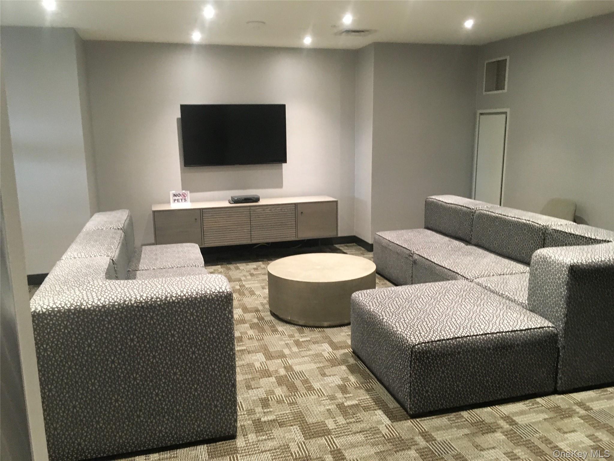 100 Jay Street, Unit 28B Brooklyn, NY 11201 - Photo 47 of 47 a living room with furniture and a flat screen tv