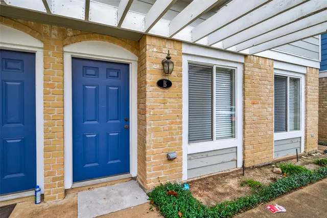 a view of front door of house