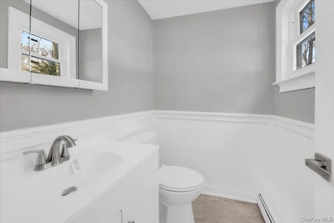 a bathroom with a sink and a toilet