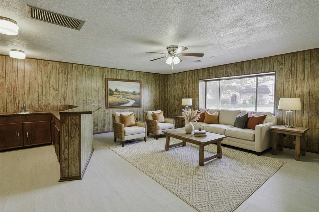 13915 Roundstone Lane Houston, TX 77015 - Photo 21 of 42 a living room with furniture and a large window