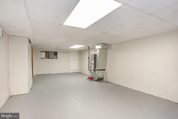 an empty room with entrance and door