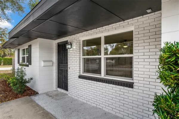 a view of front door of house