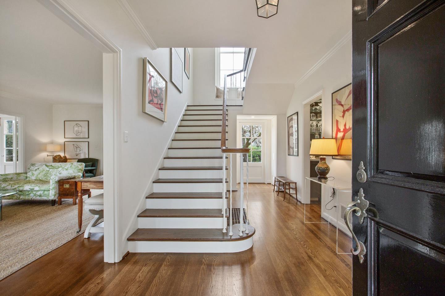 508 Roehampton Road Hillsborough, CA 94010 - Photo 9 of 50 a view of entryway and hall with wooden floor