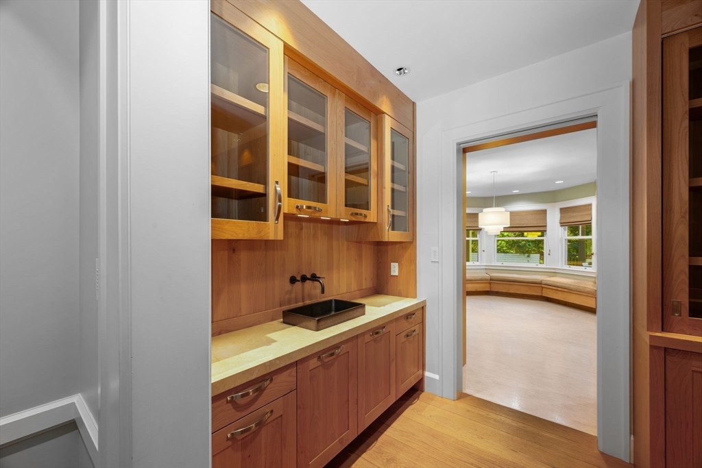 29 Merrill Road Newton, MA 02459 - Photo 13 of 42 a kitchen with a sink and view of living room