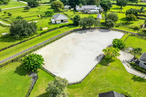 a view of a garden with a lake