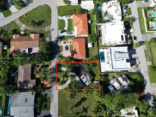 an aerial view of multiple house