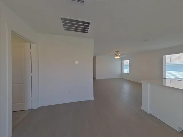 a view of a livingroom with a window