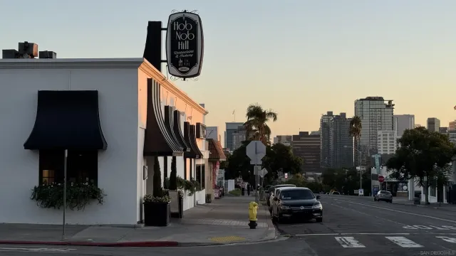 a car parked on the side of a street