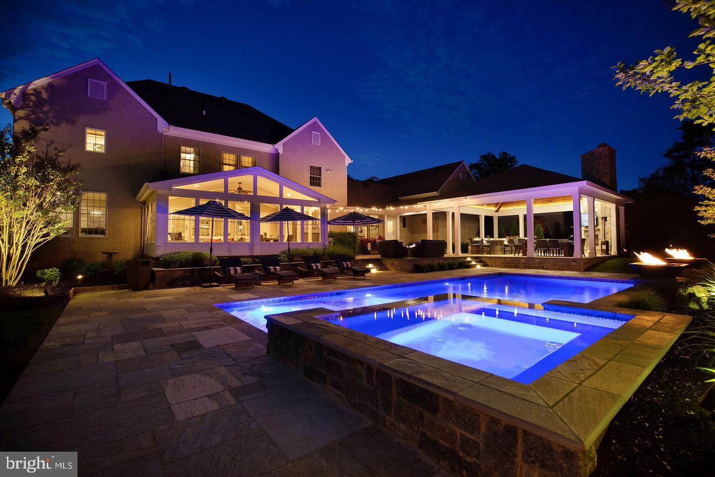 813 Loveland Road Moorestown, NJ 08057 - Photo 41 of 45 Night View of Backyard
