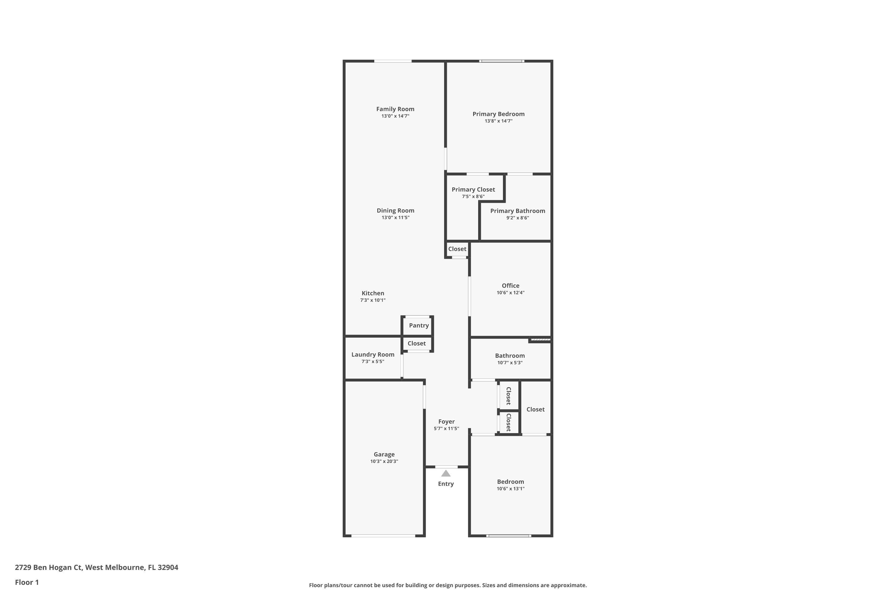 2729 Ben Hogan Court West Melbourne, FL 32904 - Photo 46 of 46 1-Ben Hogan Floorplan