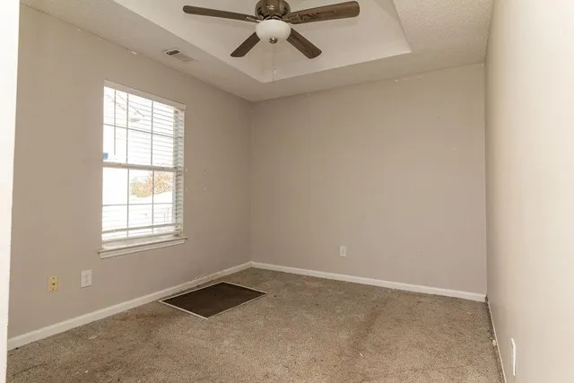 an empty room with a window