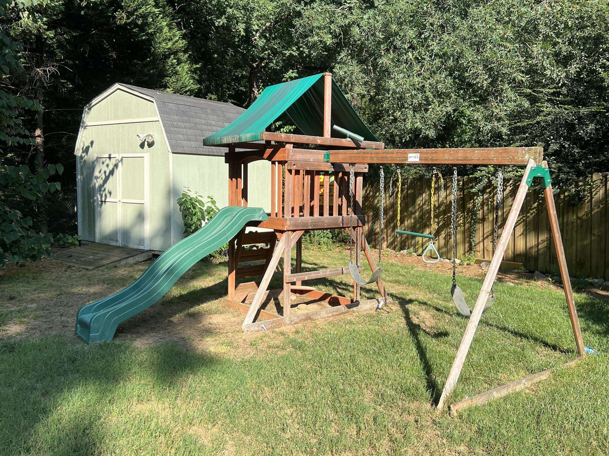 3016 Old Orchard Road Raleigh, NC 27607 - Photo 29 of 39 Playground and Second Storage Shed