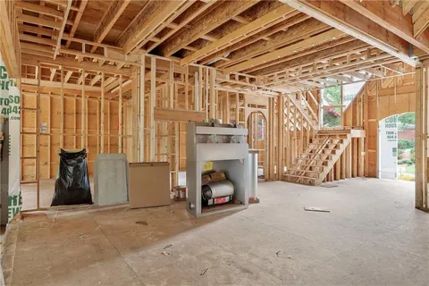 a view of a indoor garage