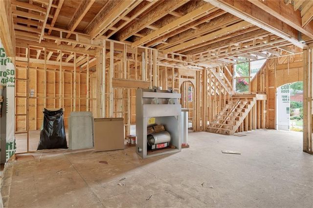 a view of a indoor garage