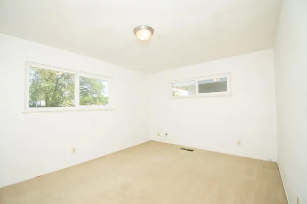 an empty room with a window
