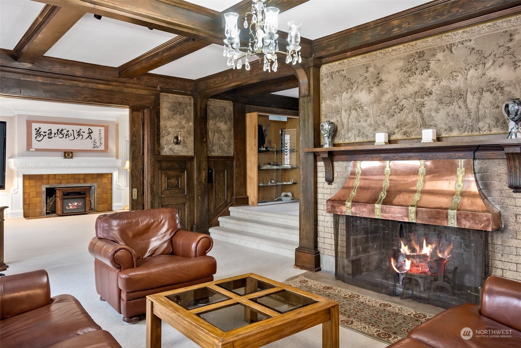 6601 Northeast Windermere Road Seattle, WA 98115 - Photo 14 of 29 a living room with furniture a fireplace and a flat screen tv