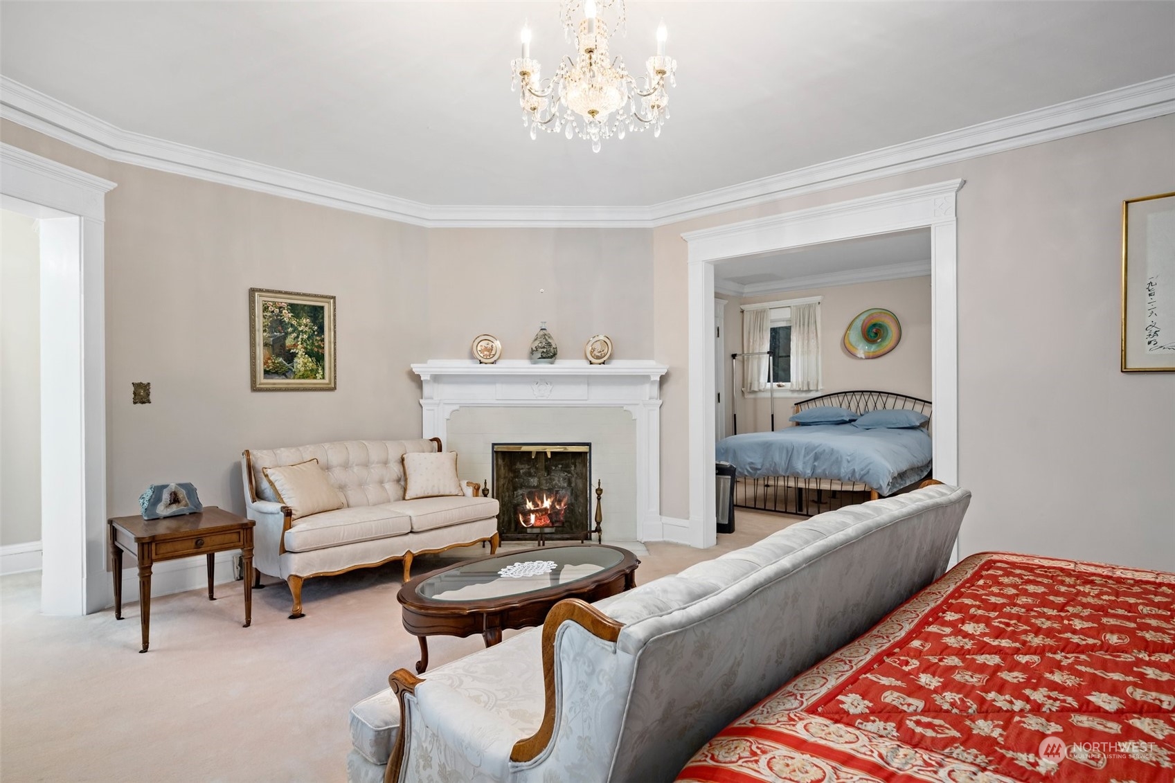 6601 Northeast Windermere Road Seattle, WA 98115 - Photo 26 of 29 a living room with furniture and a fireplace