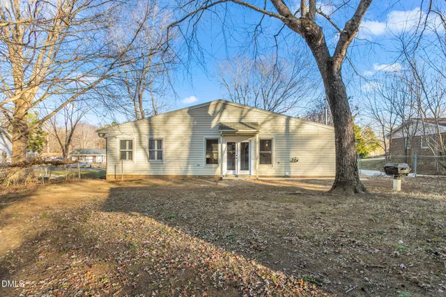 a backyard of a house