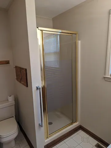 a house view with a garden space