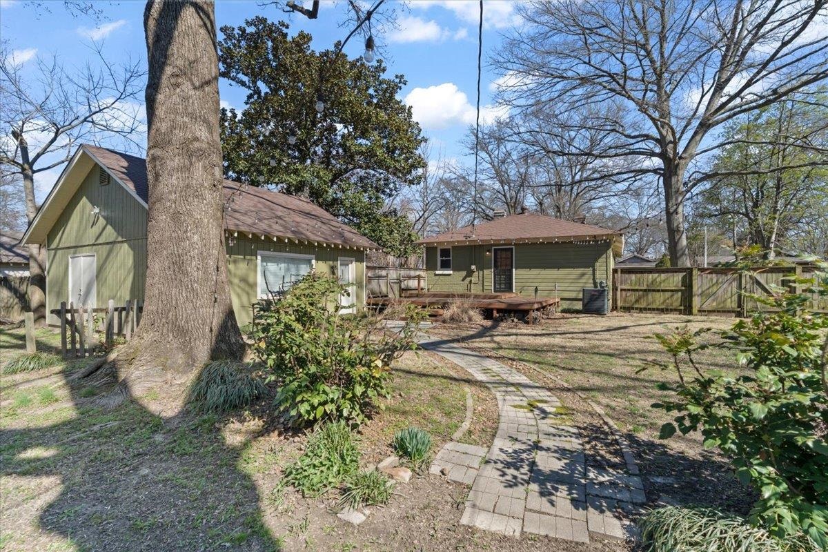 573 Alexander Street Memphis, TN 38111 - Photo 19 of 24 a view of a yard with plants and large trees
