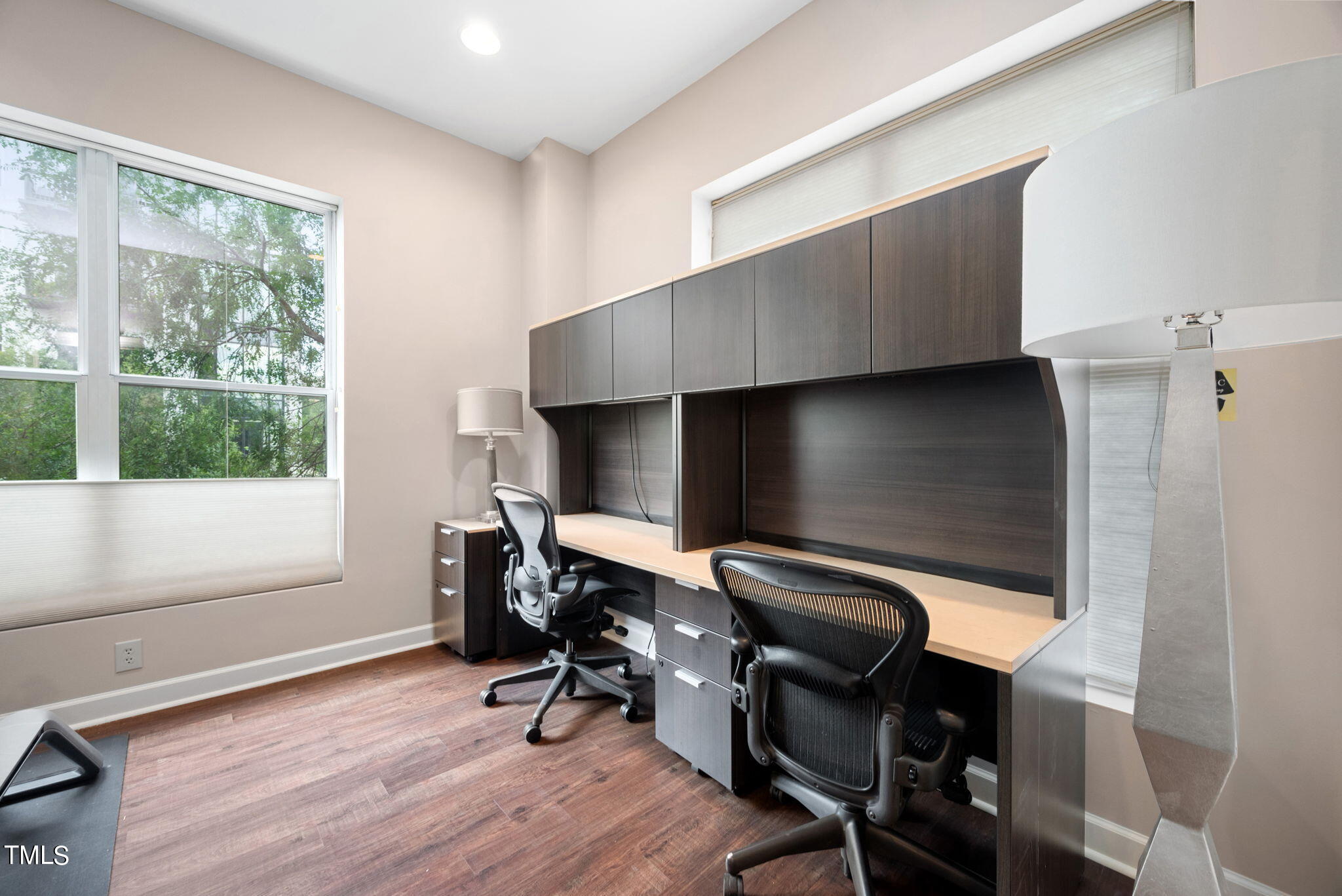 200 South Dawson Street, Unit 201 Raleigh, NC 27601 - Photo 29 of 39 a view of workspace with wooden floor windows