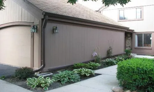 a backyard of a house