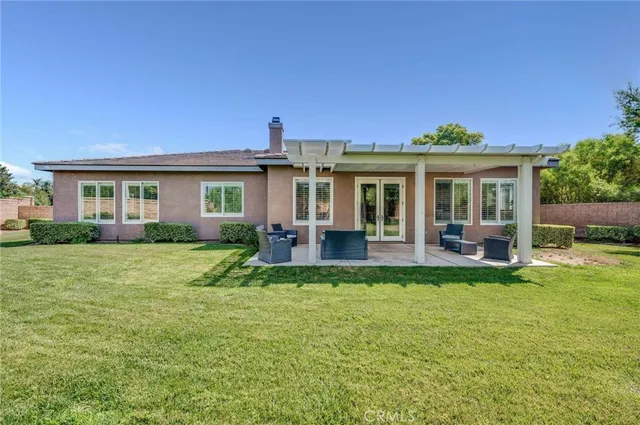 a view of a house with a patio