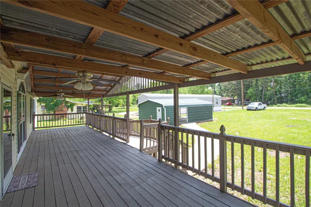 a view of a roof deck