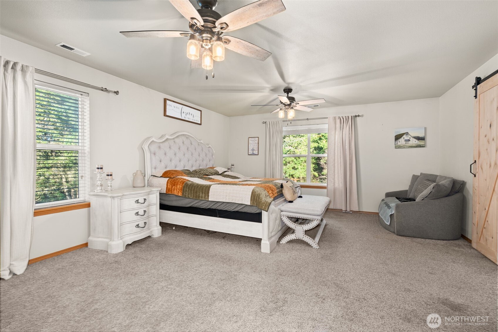 32409 48th Avenue South Roy, WA 98580 - Photo 15 of 23 a bedroom with furniture and windows