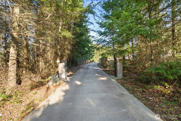 a view of backyard with green space