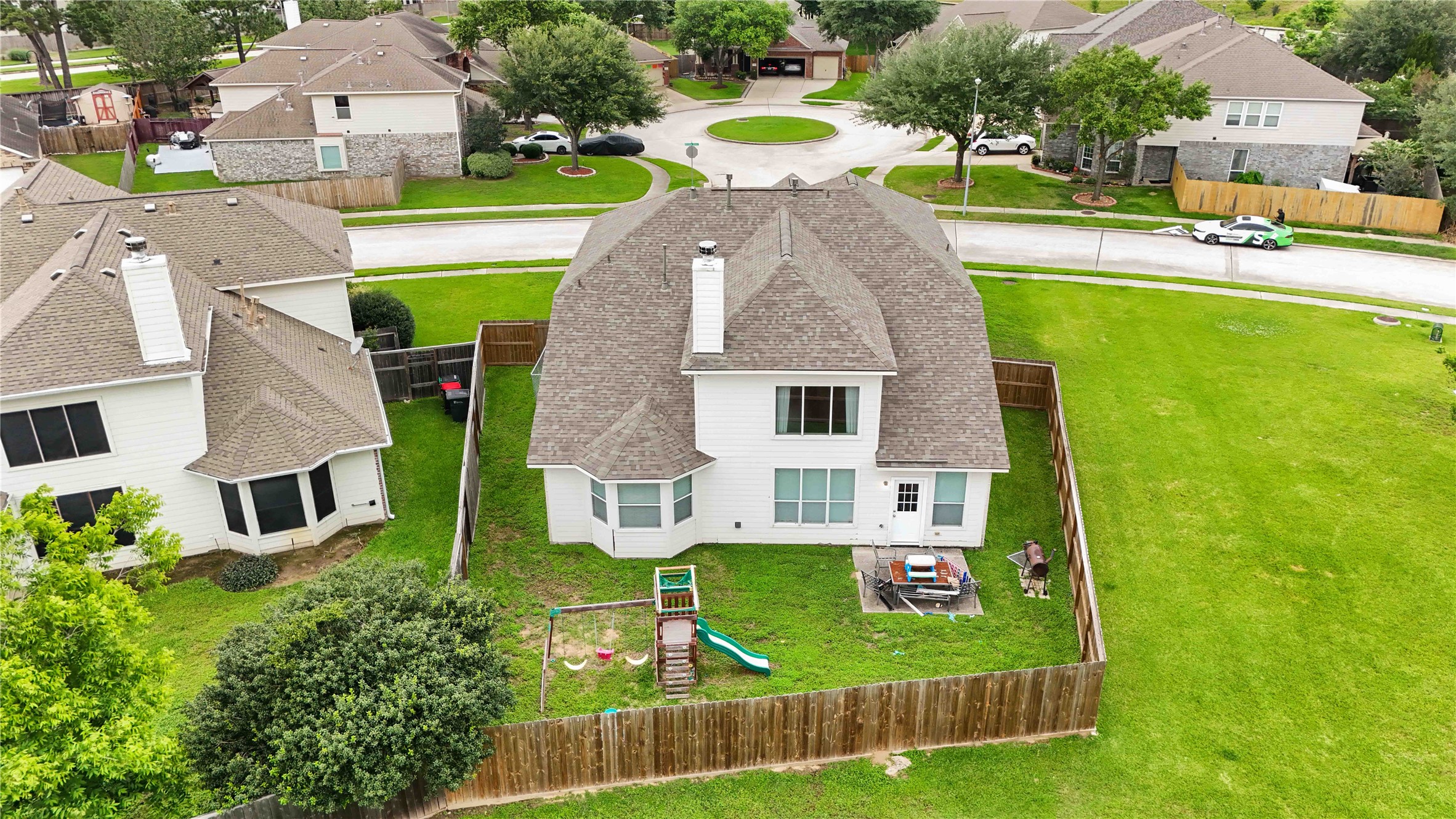 803 Northridge Terrace Lane Spring, TX 77373 - Photo 39 of 42 an aerial view of a house with a garden and trees