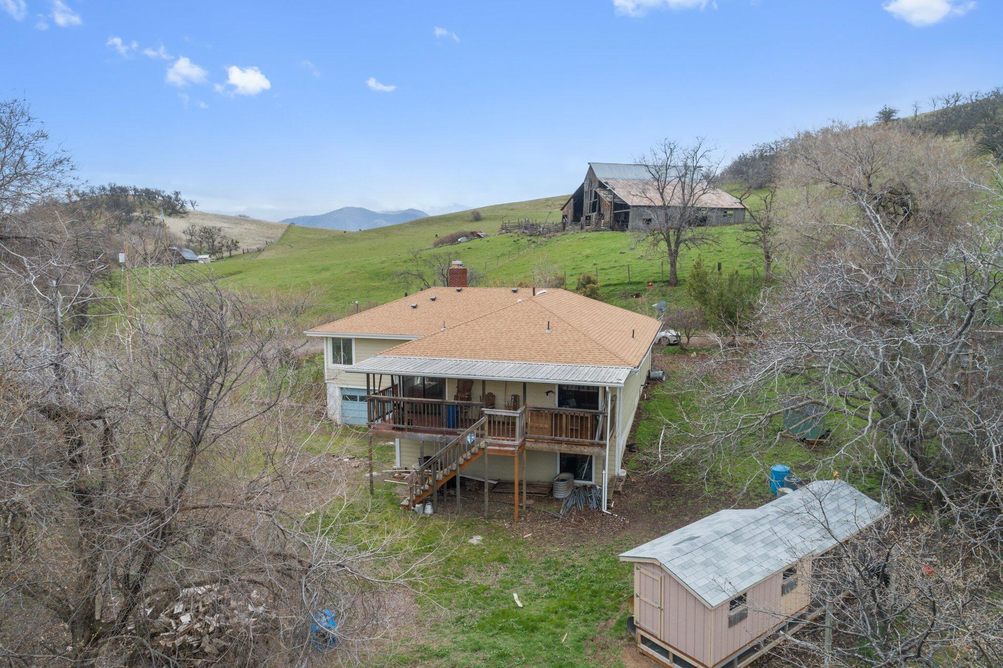 3403 North Valley View Road Ashland, OR 97520 - Photo 27 of 51 Drone view of home and chicken coop