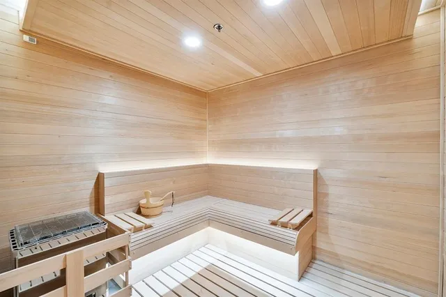 a view of a garden with an outdoor seating