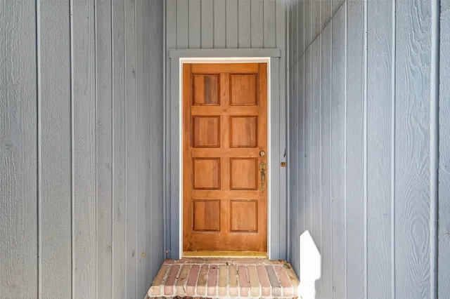 a view of front door