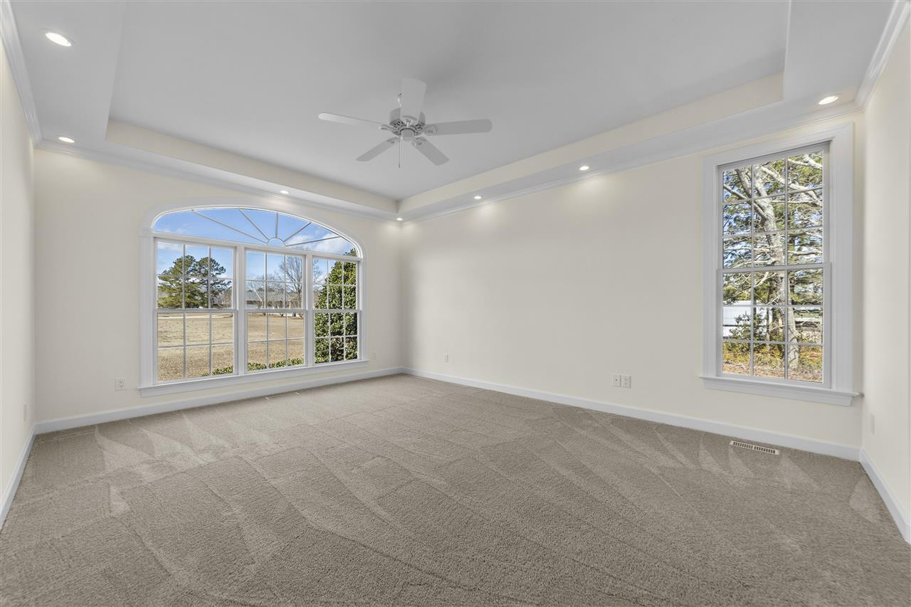 6521 Brack Penny Road Raleigh, NC 27603 - Photo 13 of 30 Beautiful view from the Master Bedroom! Tray Ceiling and recessed lighting. Master Bedroom