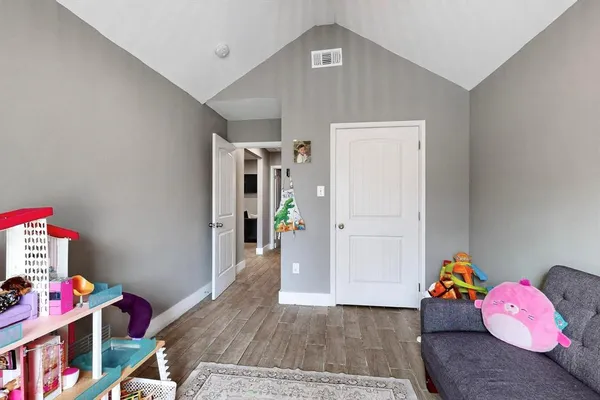 a hallway with toys and toys