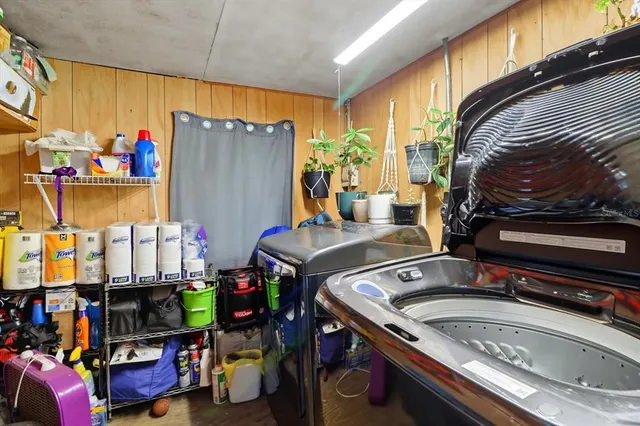a room with furniture and a potted plant