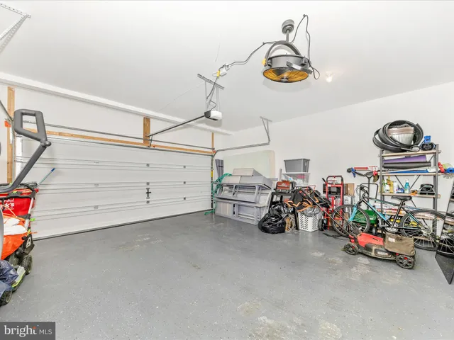 a view of a garage with toys