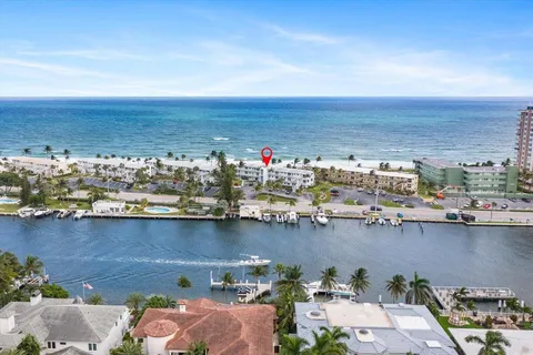 a view of a city with an ocean view