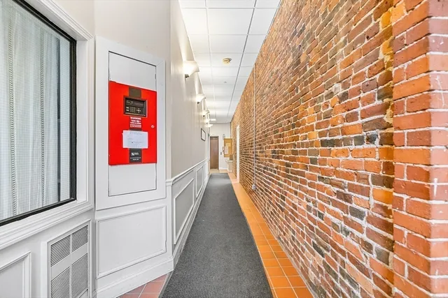 a view of an entryway with a window