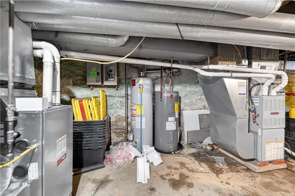 a view of a storage room with washer and dryer