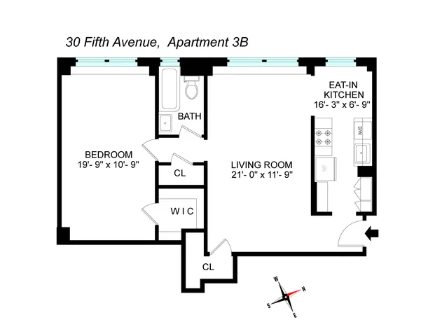 $1,200,000 | 30 5th Avenue, Unit 3B | Greenwich Village