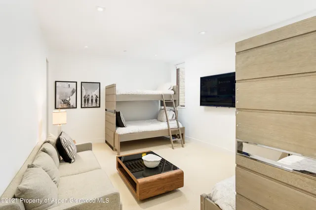 a living room with furniture and a couch